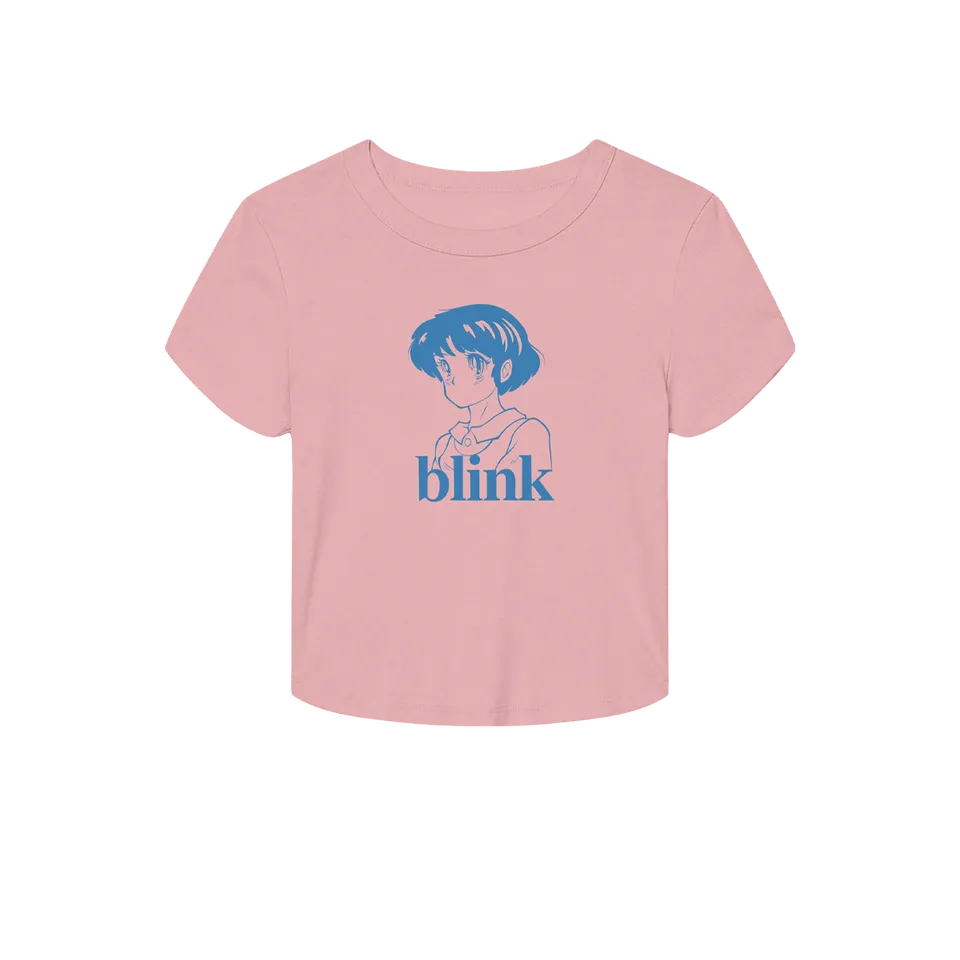 blink-182-anime-pink-crop-top-femme-rose image 1