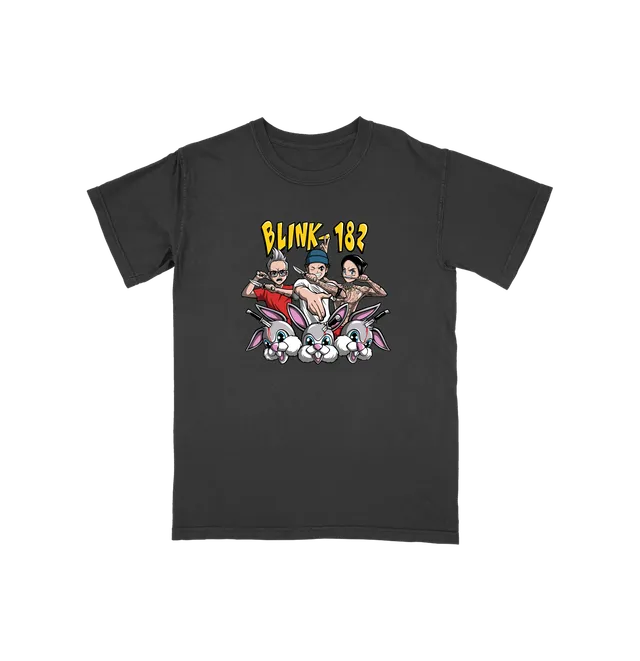blink-182-youth-anime-band-vs-bunny-battle-t-shirt-enfant-noir image 1