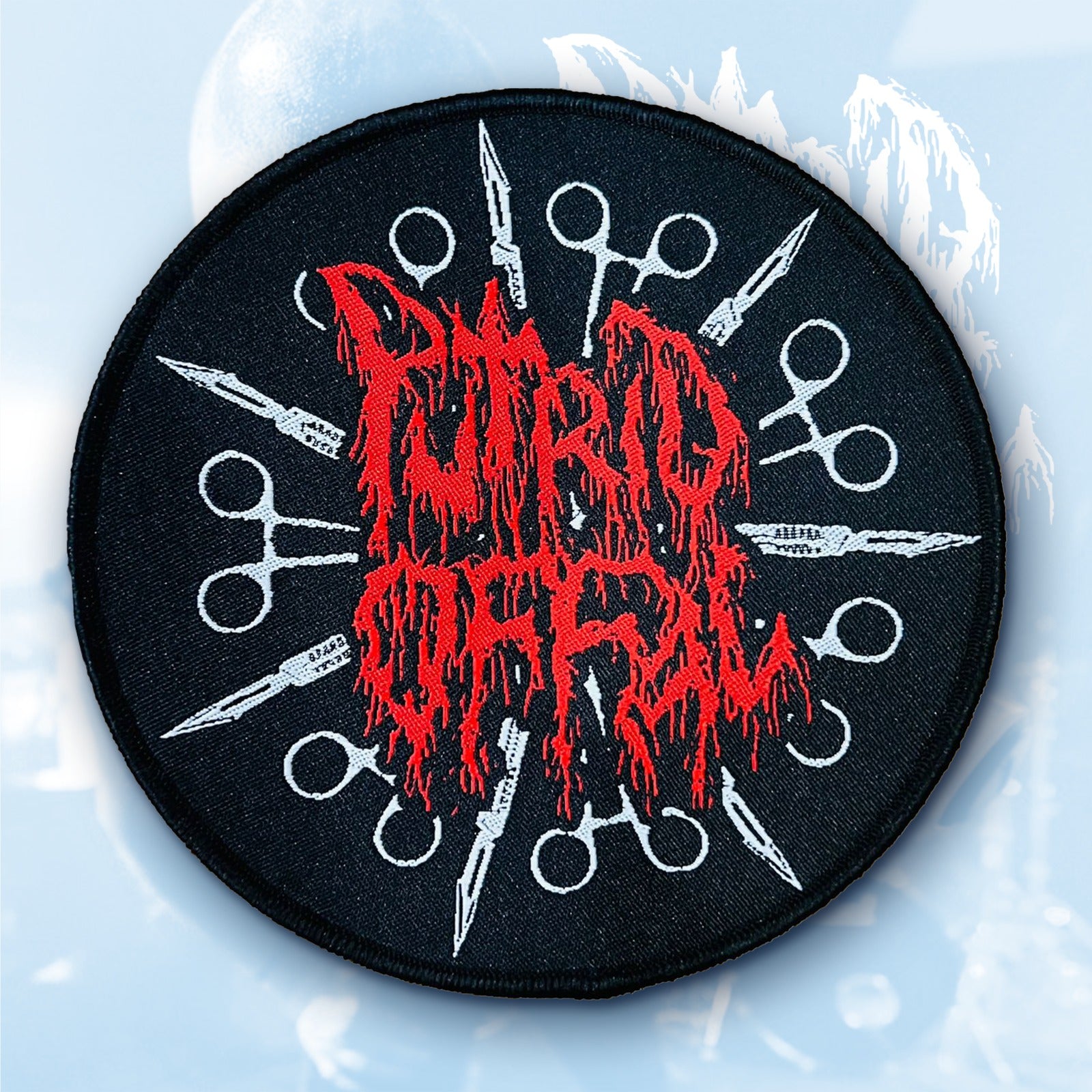 putrid-offal-logo-patch-tiss-bordure-noire-death-metal image 2