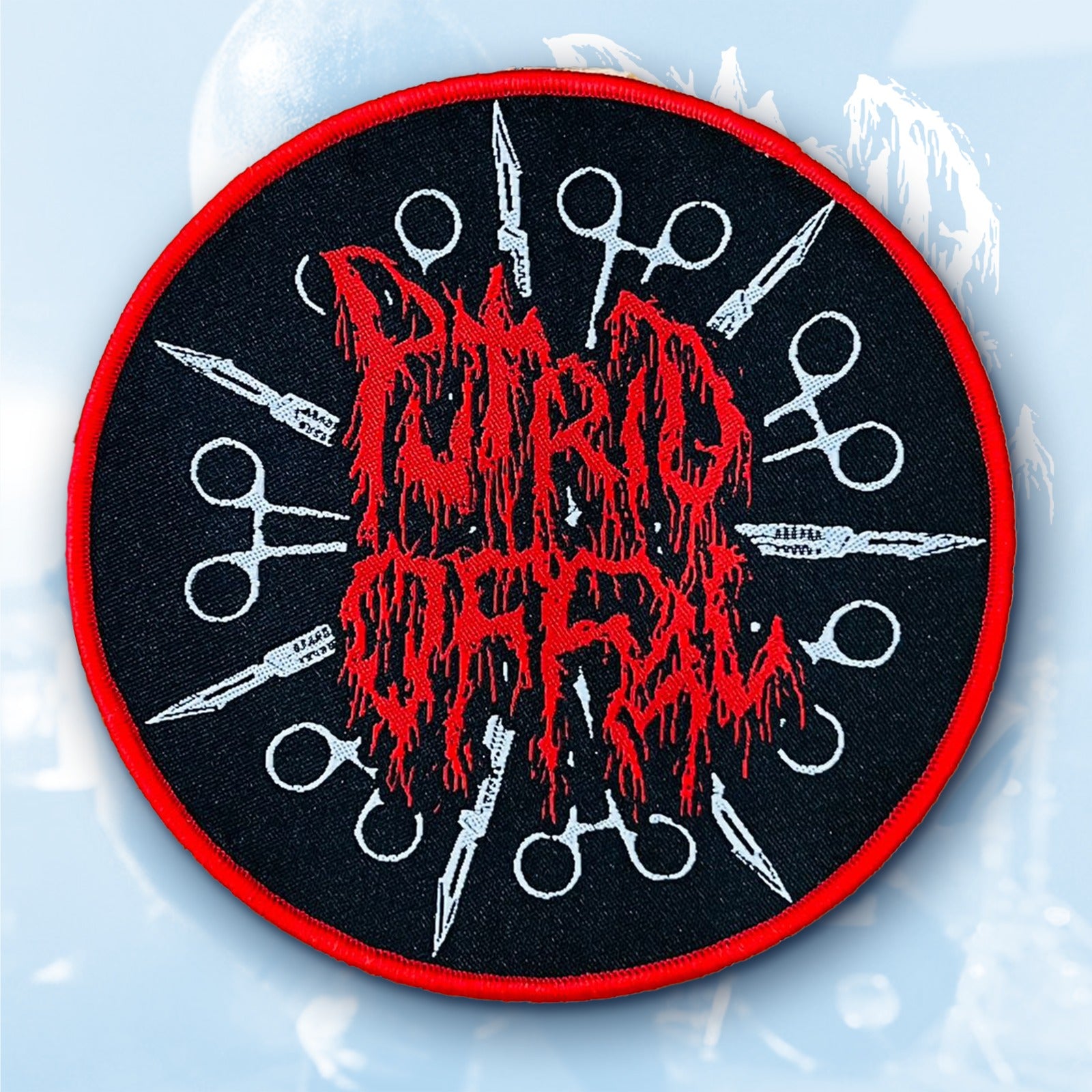 putrid-offal-logo-patch-tiss-bordure-noire-death-metal image 3