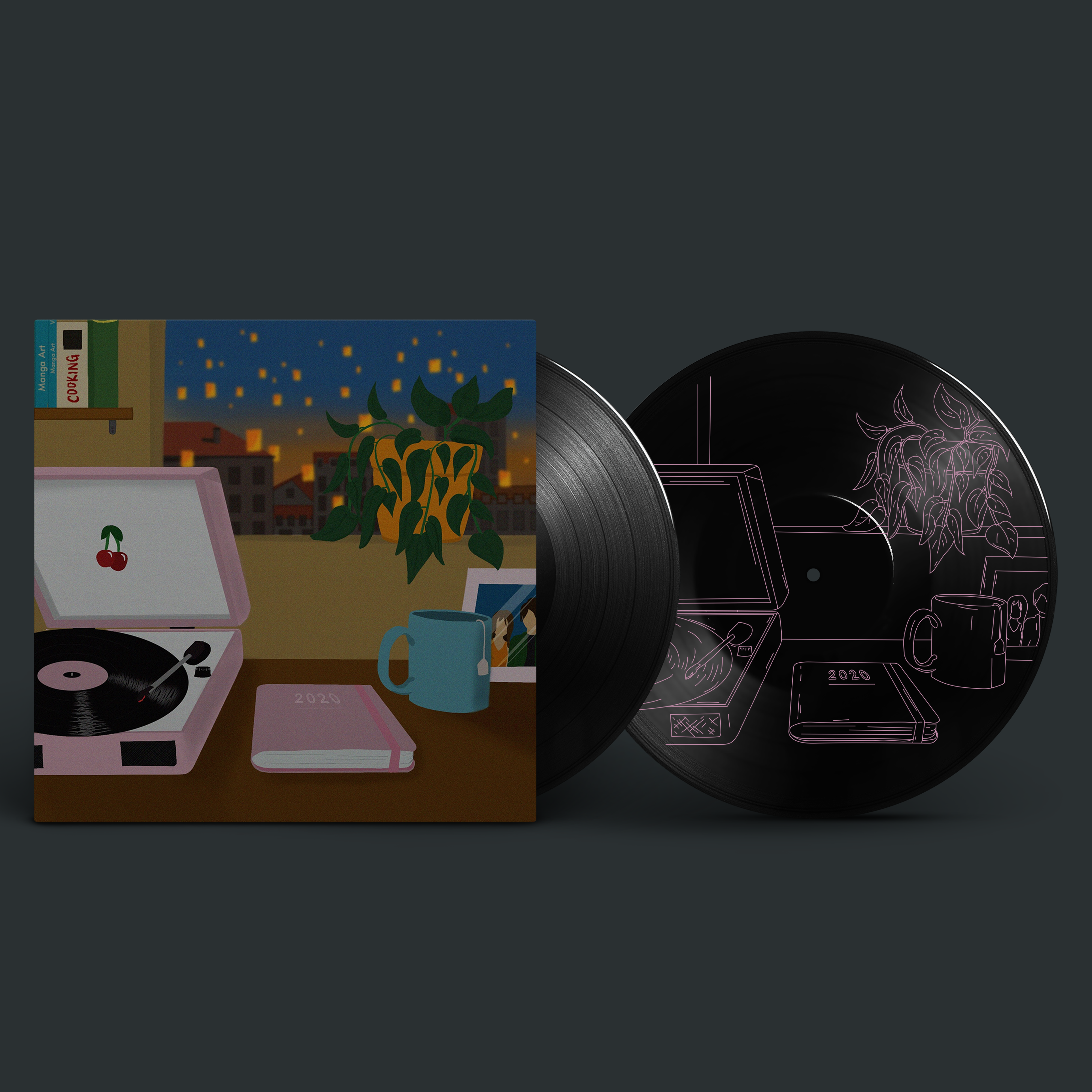 shalfi-third-semester-vinyle-12-noir-gravure-rose image 3