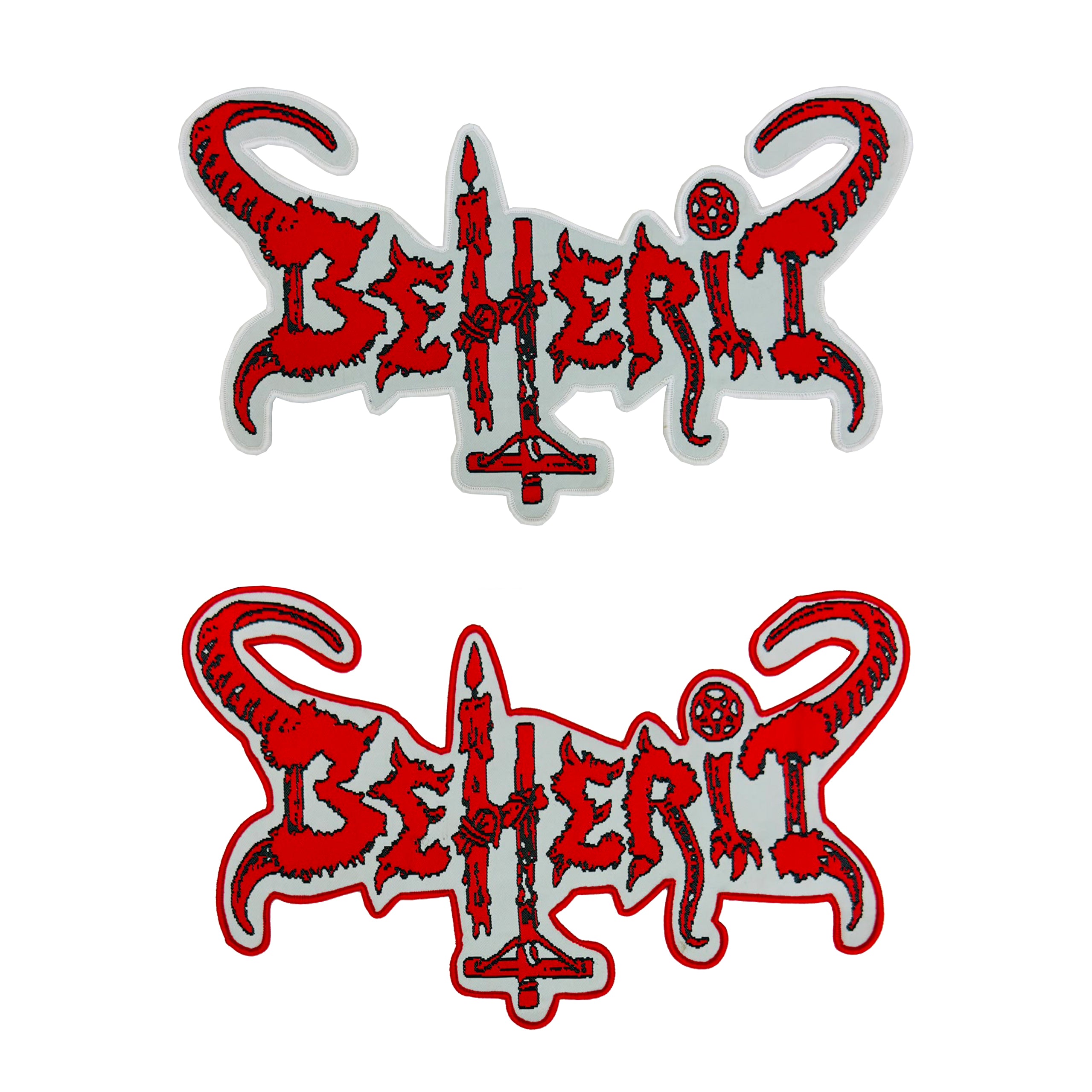 783punx-oversized-patch-beherit-logo-patch-bordure-rouge image 1