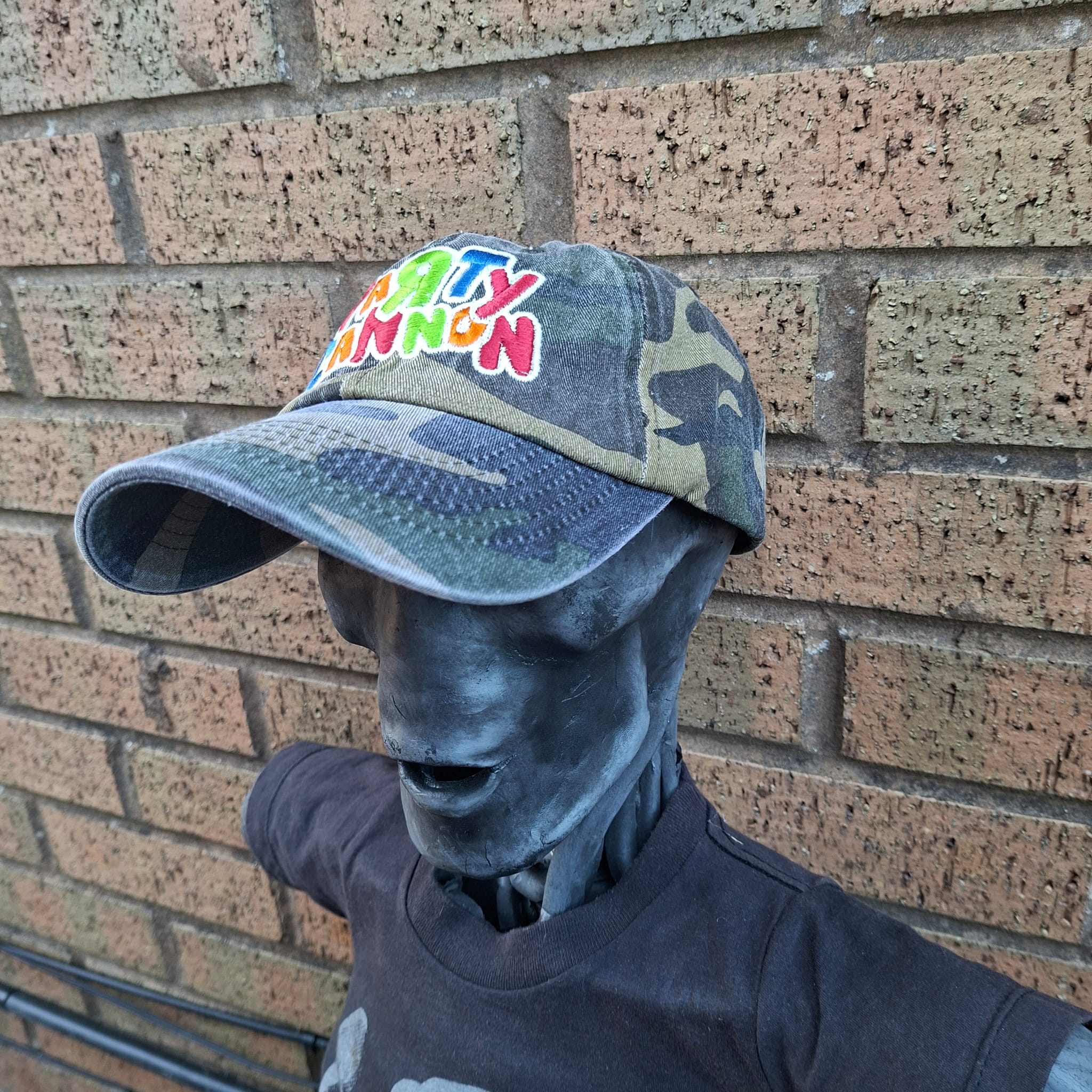 party-cannon-logo-glow-casquette-dad-cap-camo-vert image 4