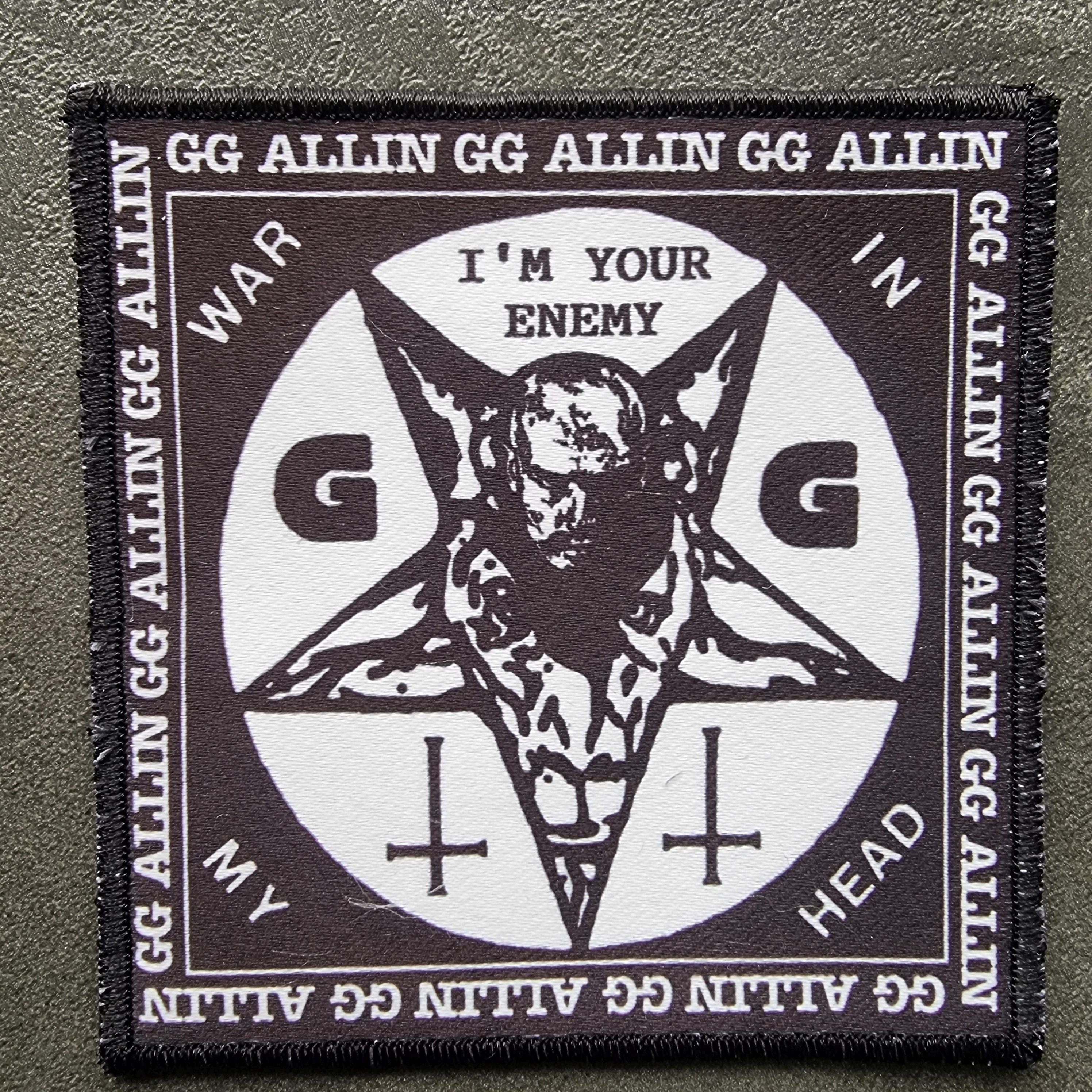 gg-allin-war-in-my-head-patch-cusson-punk image 1