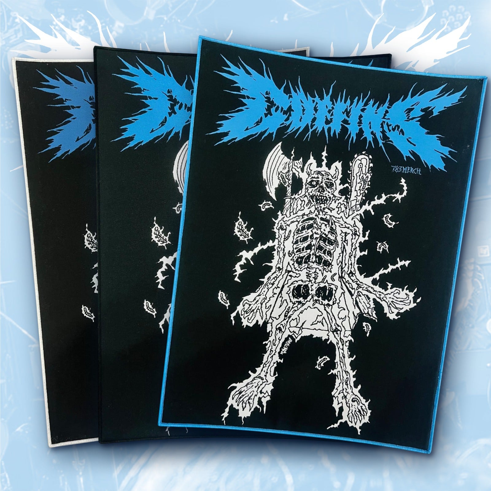 783punx-coffins-sinister-oath-backpatch-dos-bordure-noire image 1