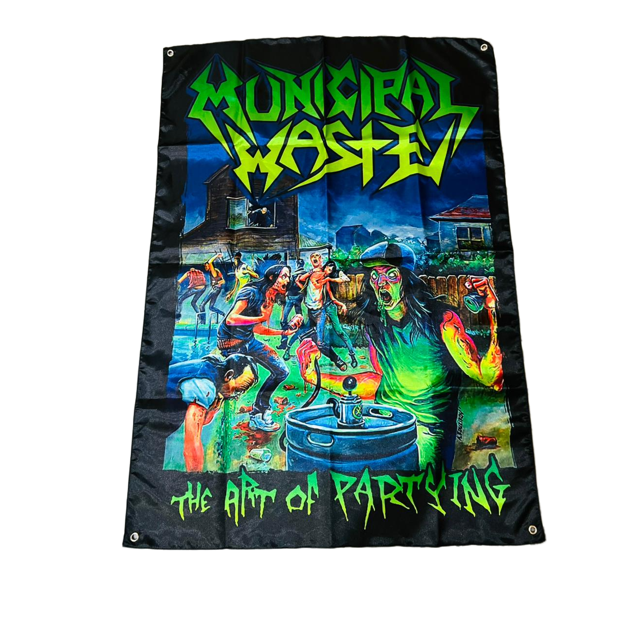 municipal-waste-the-art-of-partying-drapeau-mural-100x70cm image 1