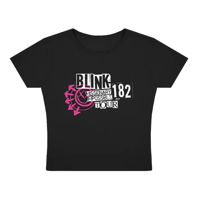 blink-182-missionary-impossible-crop-t-shirt-femme image 1
