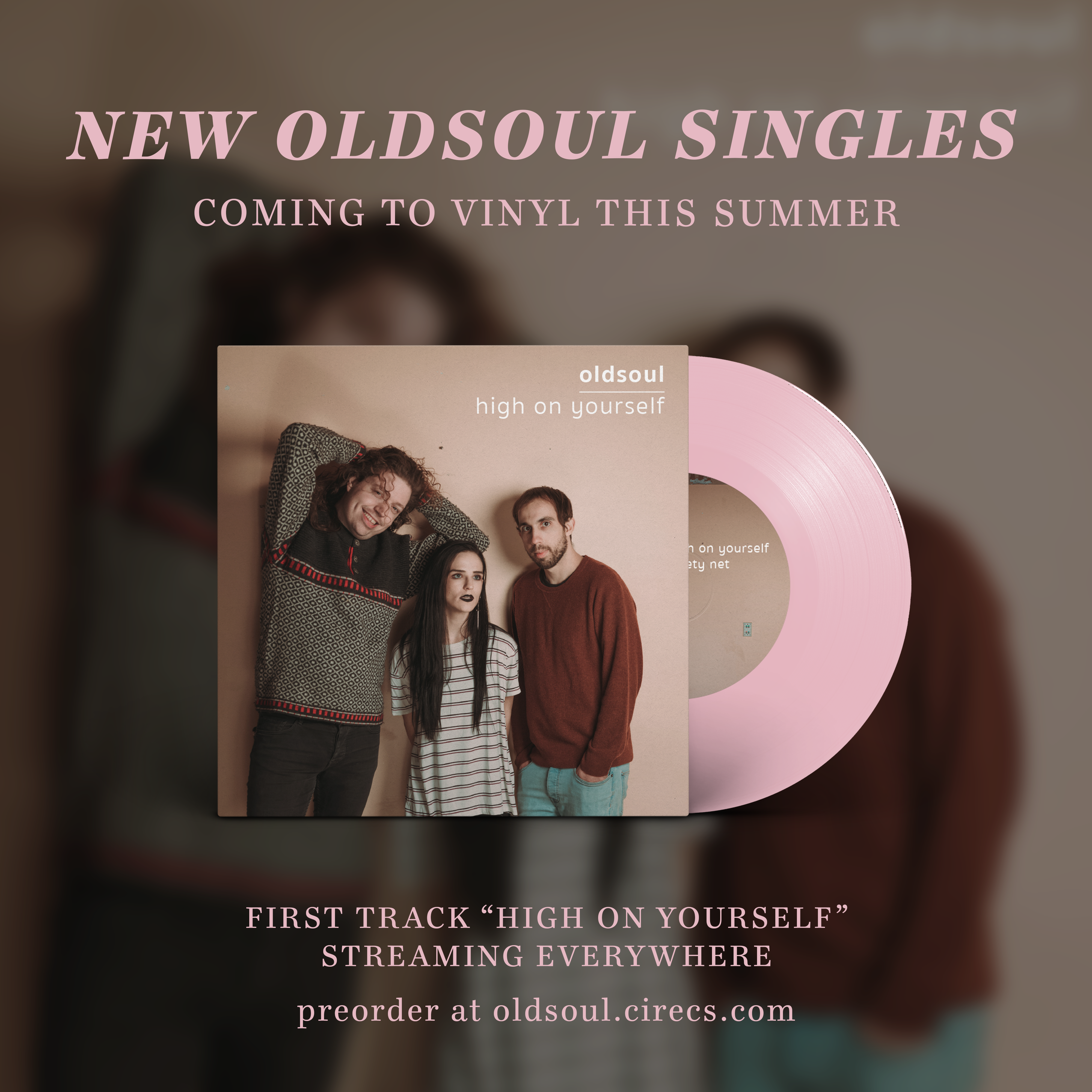 oldsoul-high-on-yourself-vinyle-7-rose-pop-punk image 2