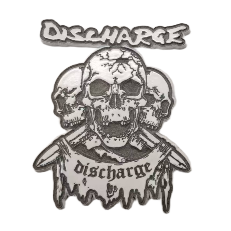 discharge-logo-pin-s-mail-nickel-mat-60mm image 5