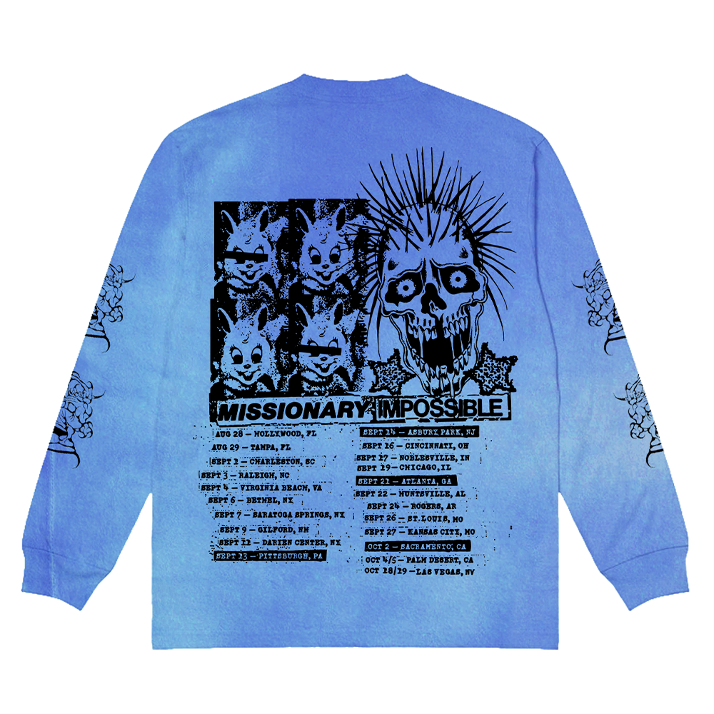 blink-182-missionary-impossible-2025-t-shirt-manche-longue-bleu image 2