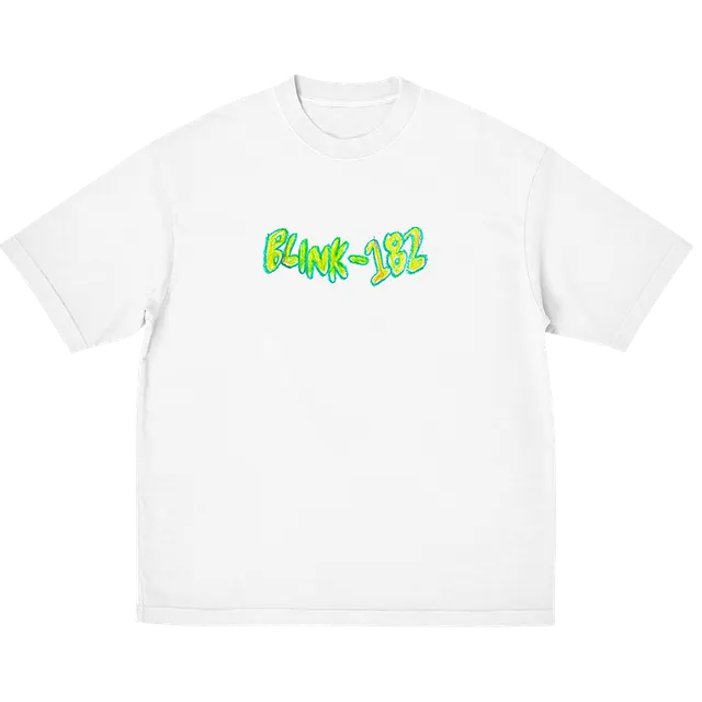 blink-182-one-more-time-smiley-sketch-t-shirt-blanc image 1