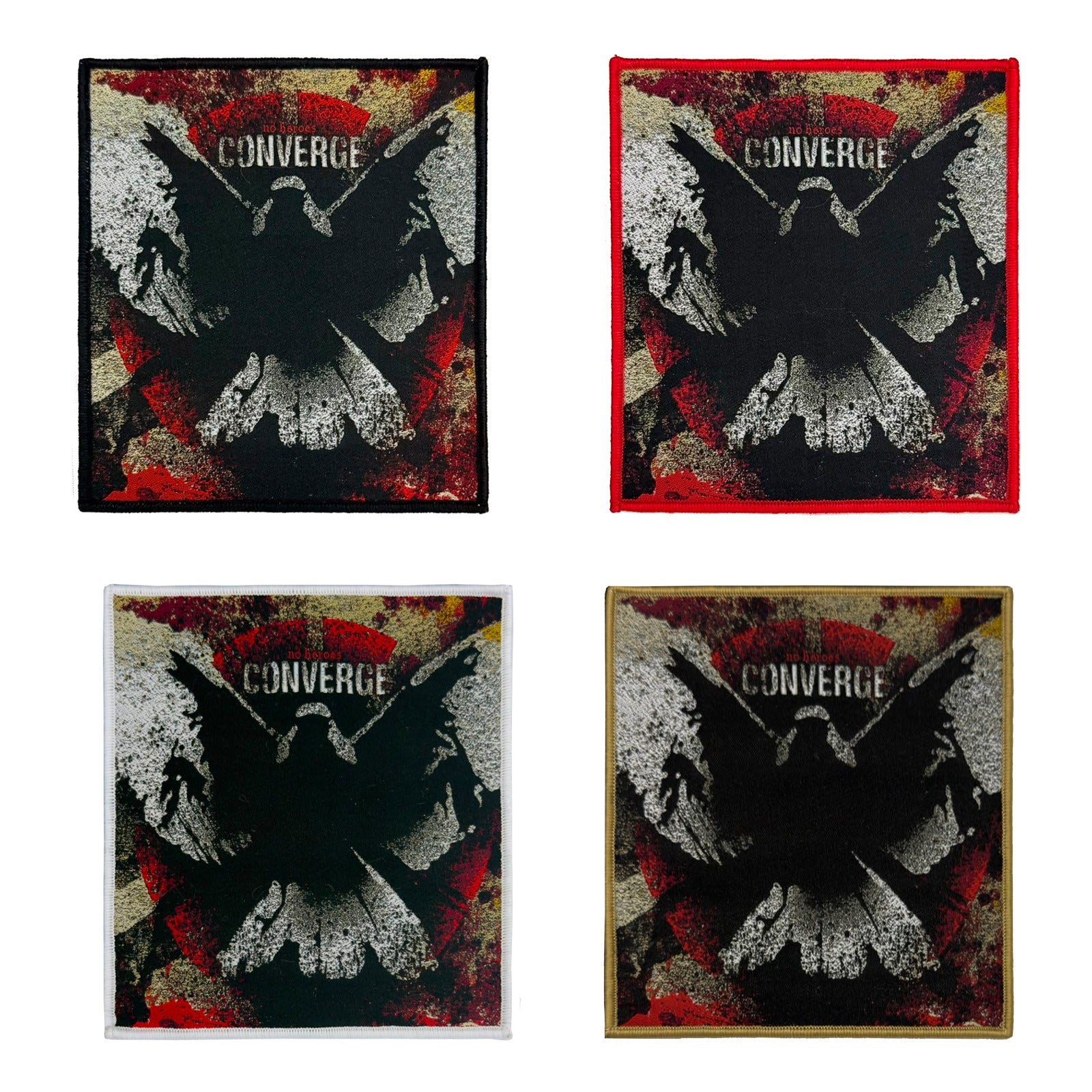 783punx-converge-no-heroes-petit-patch-tiss-bord-rouge image 1