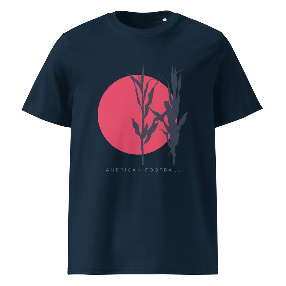 american-football-corn-stack-t-shirt-noir-coton-bio image 1