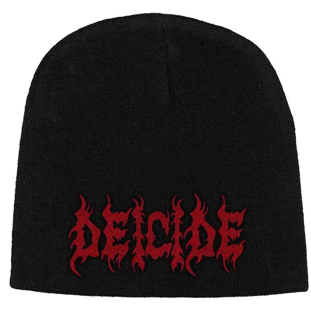 deicide-bonnet-beanie-logo-brod-noir-sous-licence image 1