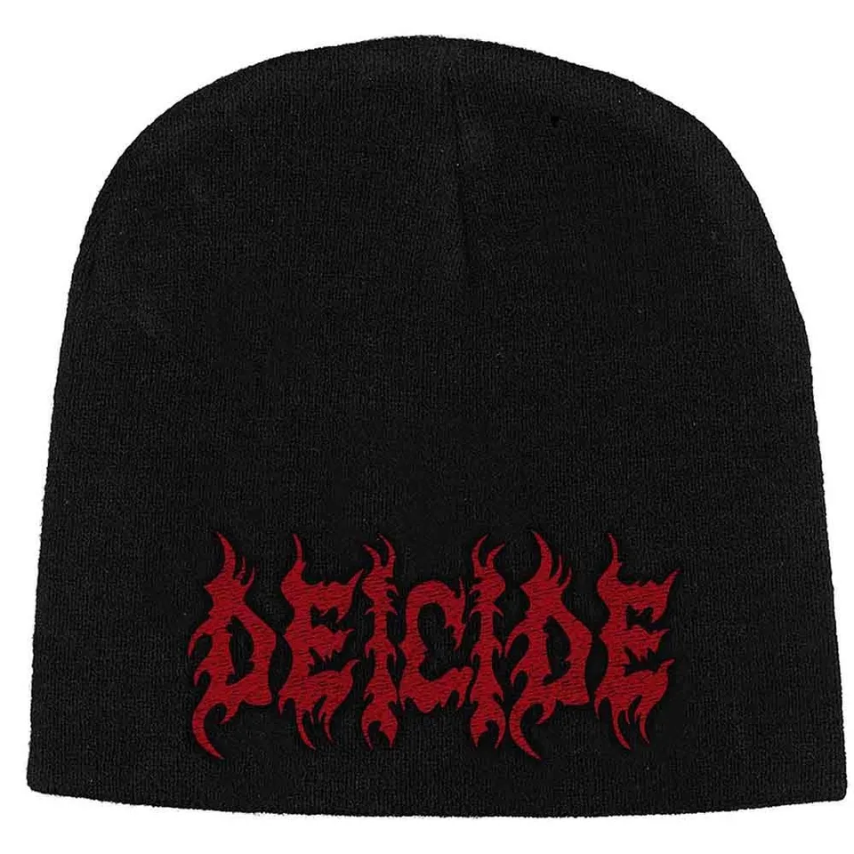 deicide-bonnet-beanie-logo-brod-noir-sous-licence image 1