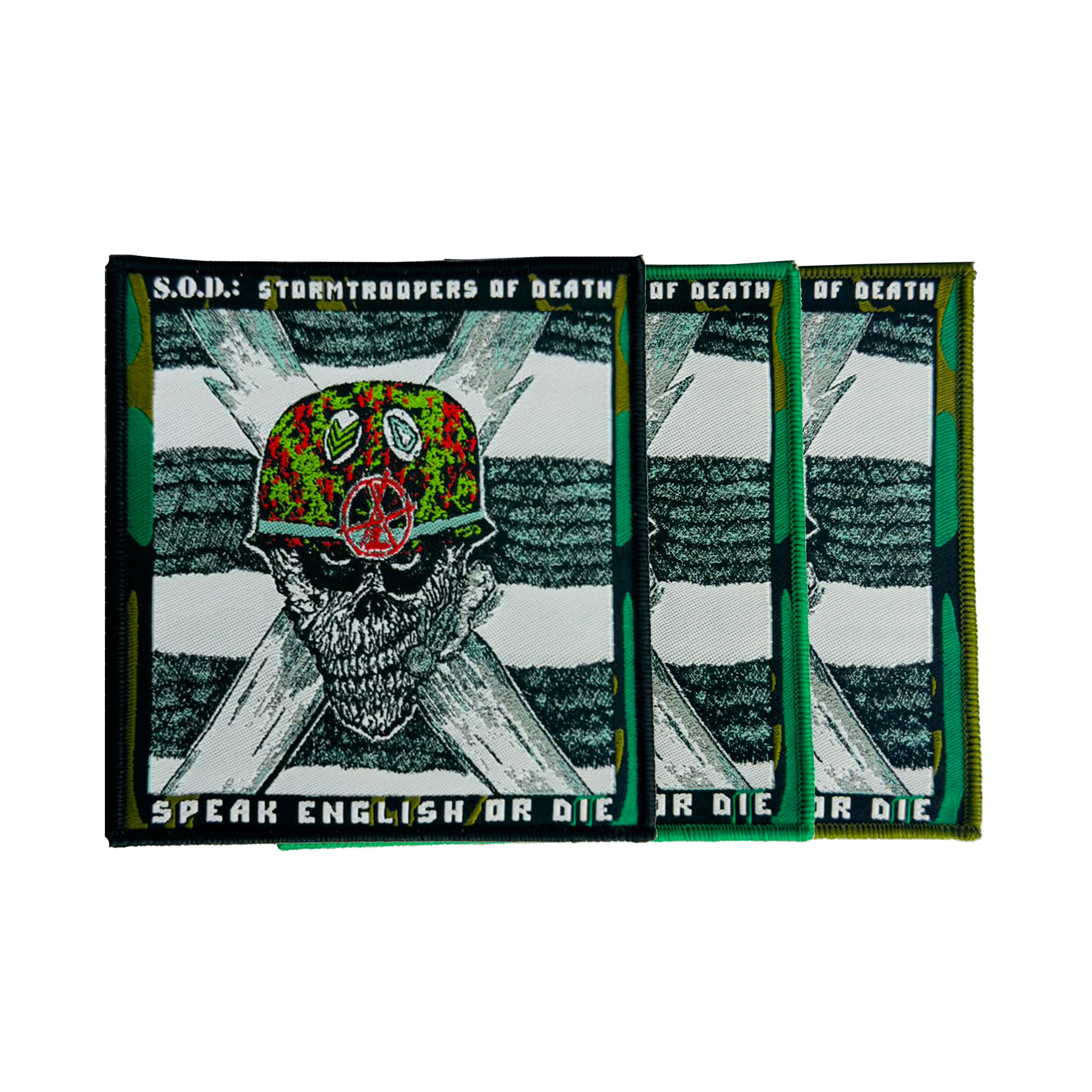 s-o-d-speak-english-or-die-patch-tiss-bordure-noire image 1