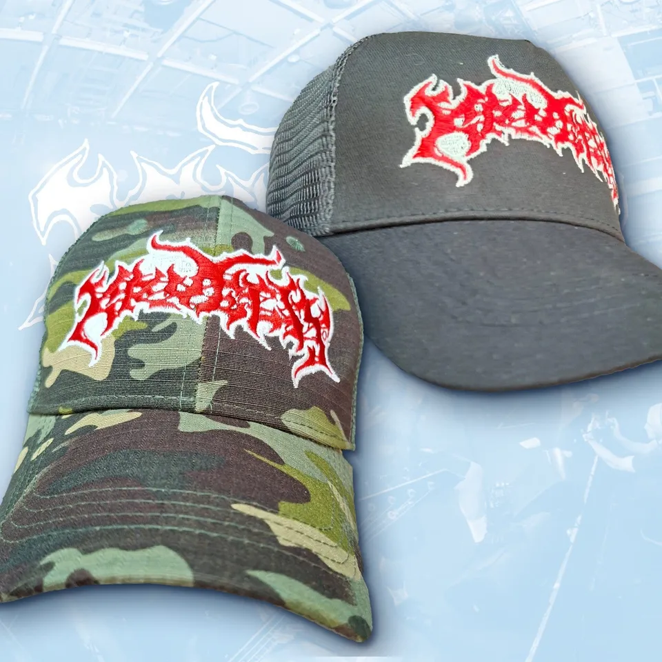 kruelty-logo-casquette-trucker-phosphorescente-hardcore image 1