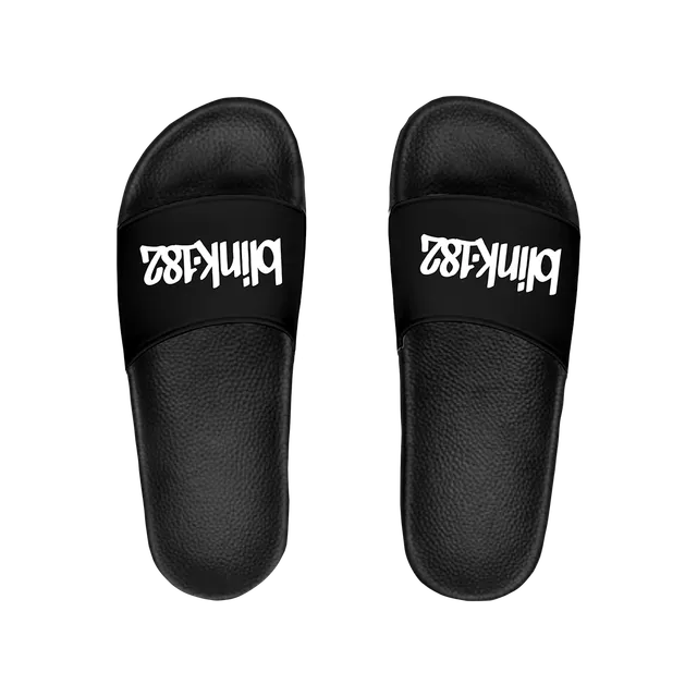blink-182-logo-claquettes-noires image 1