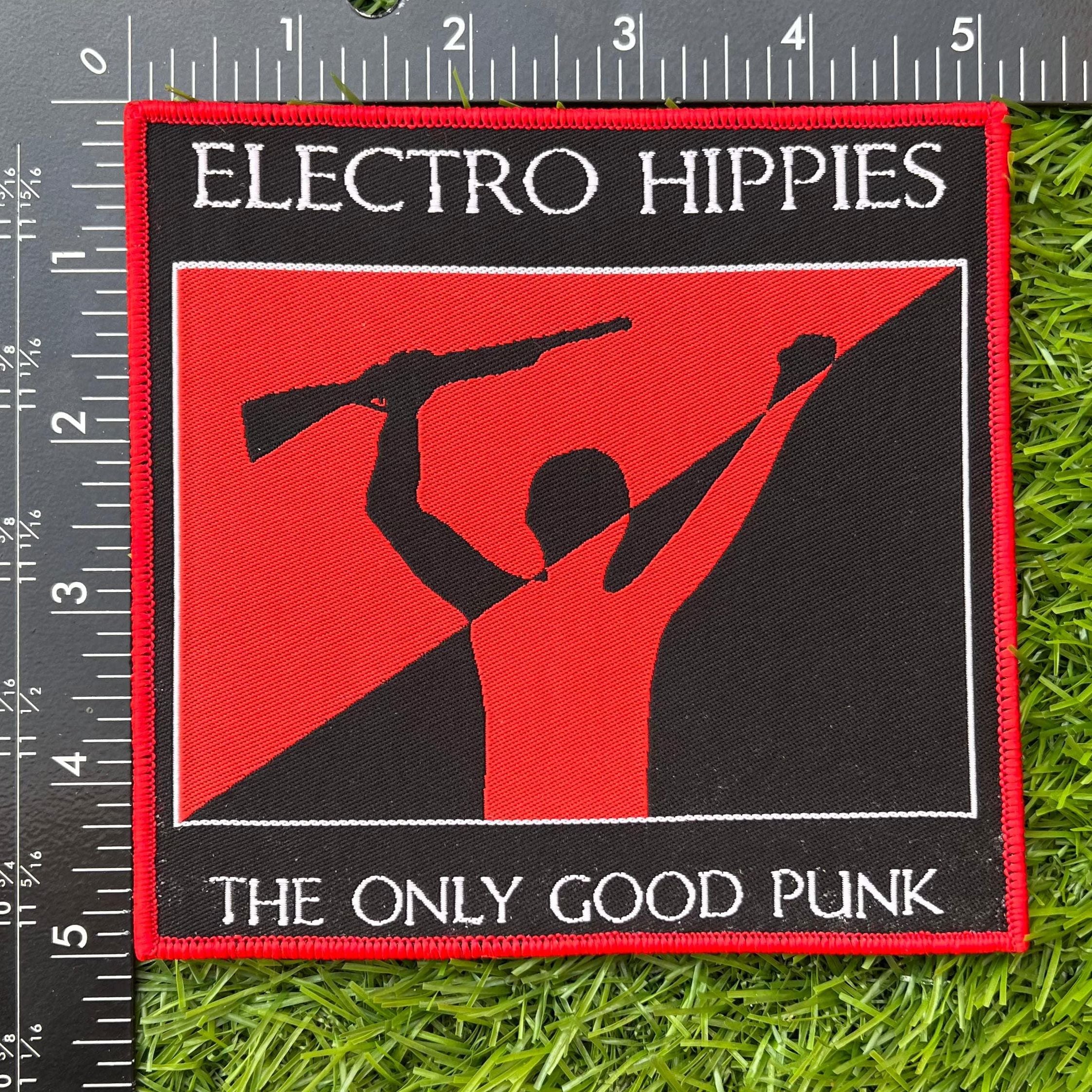 electro-hippies-the-only-good-punk-patch-tiss-bord-noir image 4