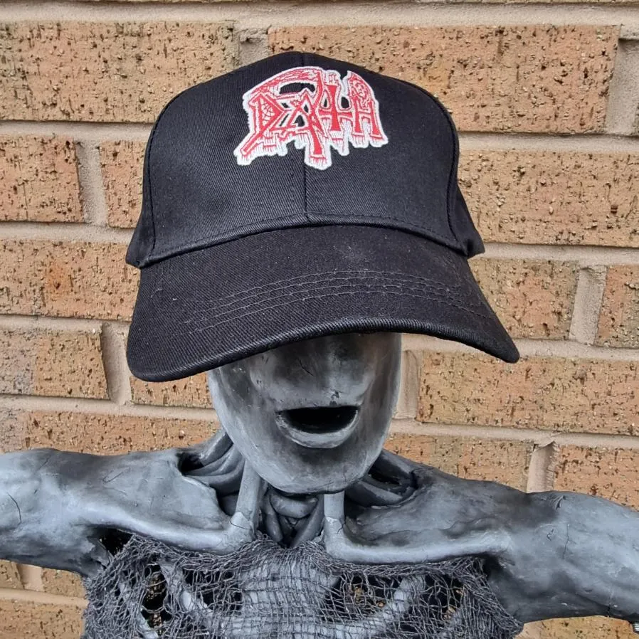 783punx-death-logo-glow-casquette-baseball-rouge-phosphorescente image 1