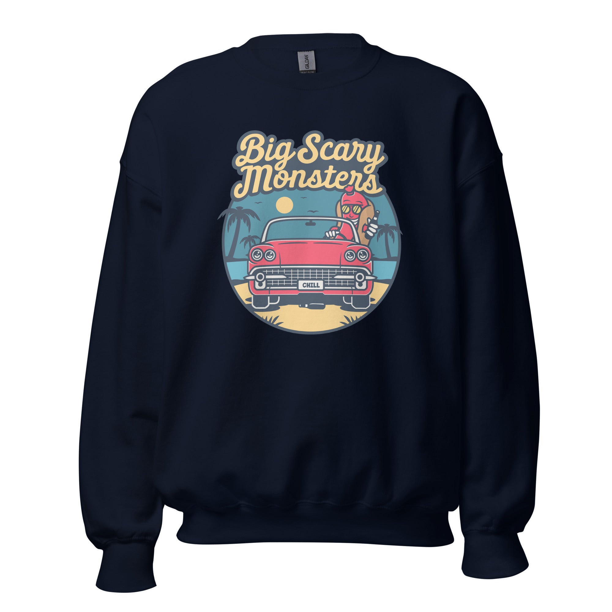 big-scary-monsters-hot-dog-sweatshirt-noir-coton image 2