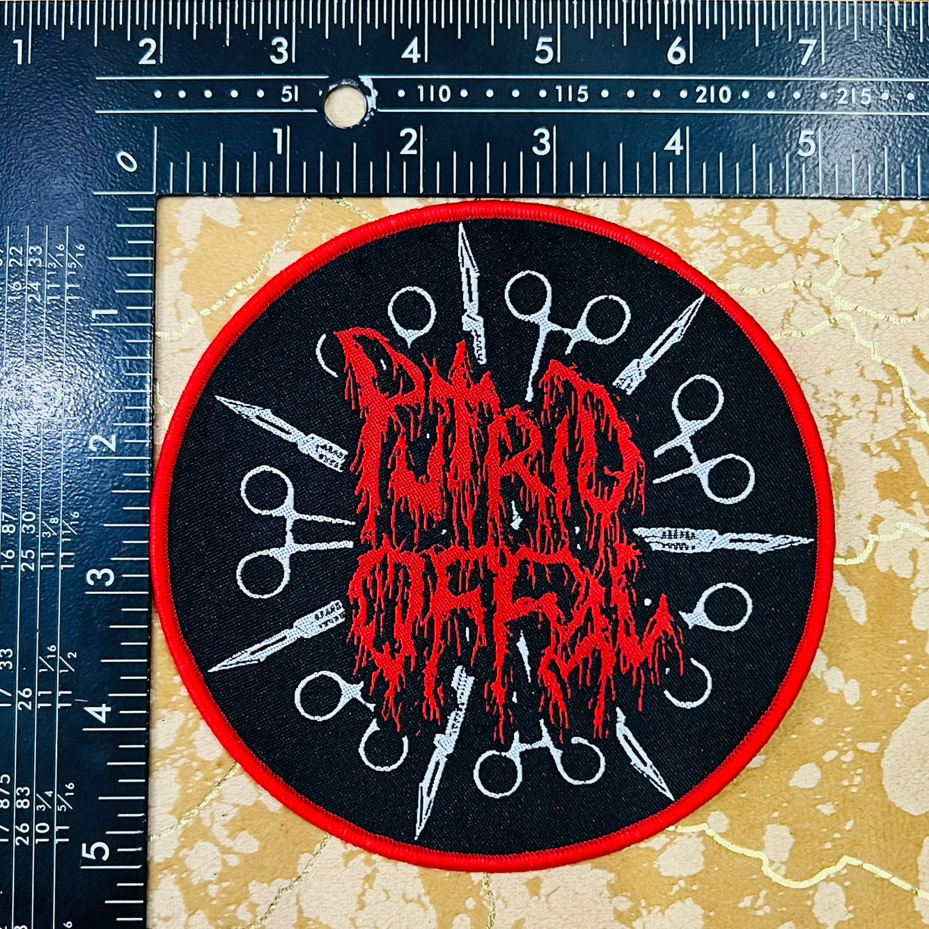 putrid-offal-logo-patch-tiss-bordure-noire-death-metal image 5