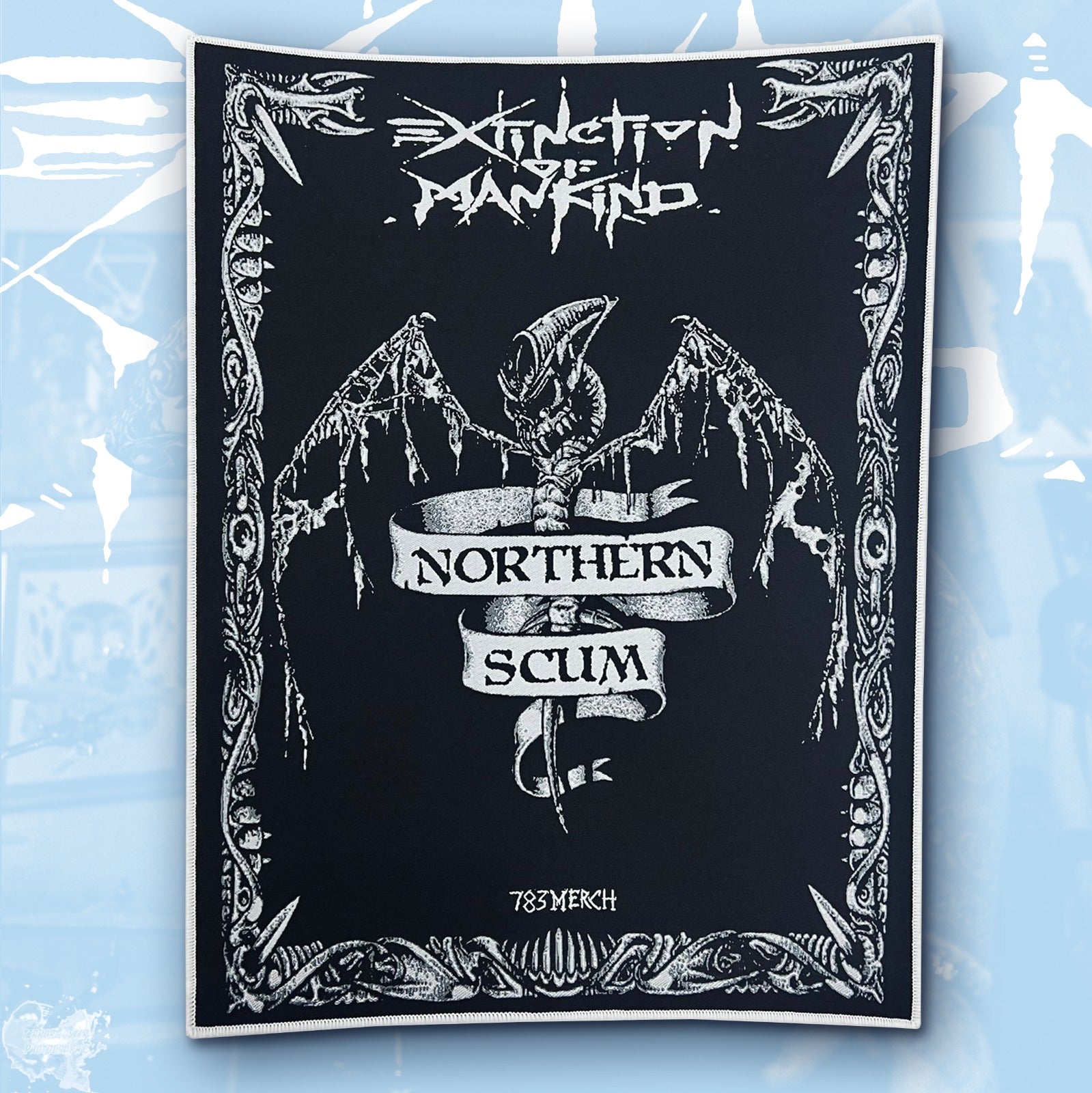 extinction-of-mankind-northern-scum-backpatch-noir image 2