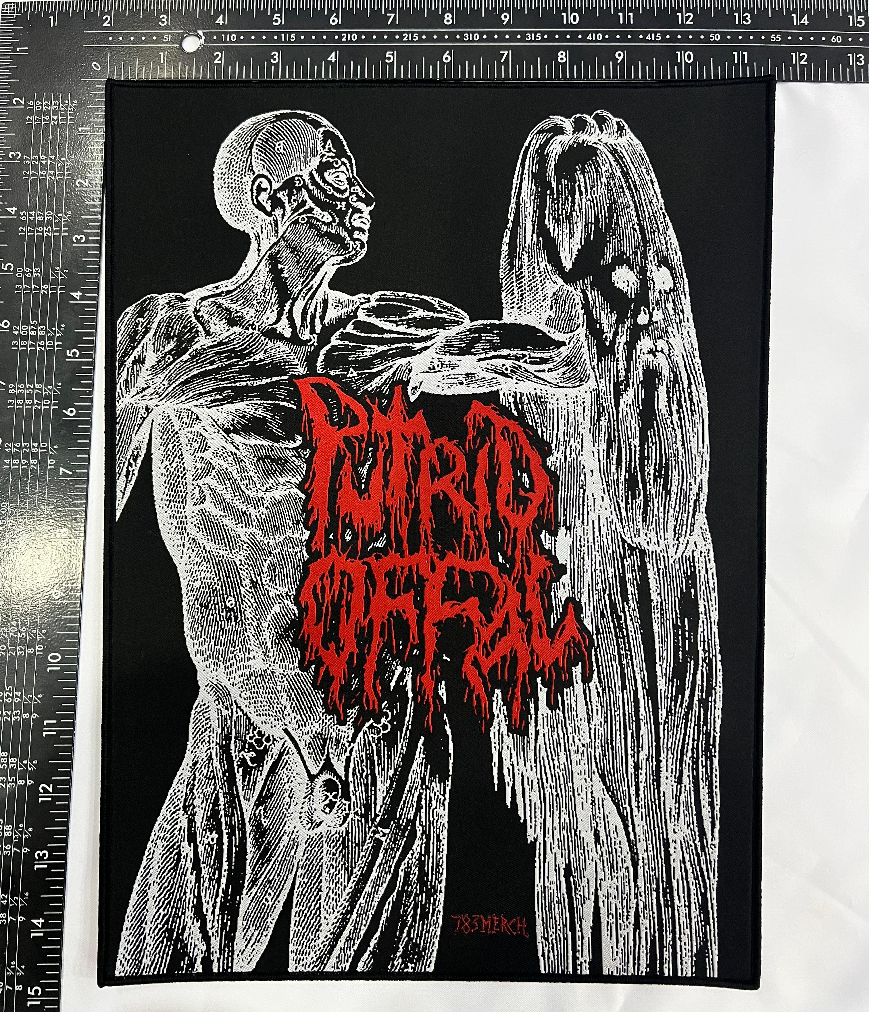 783punx-putrid-offal-skinned-backpatch-tiss-bord-noir-grand-dos image 4