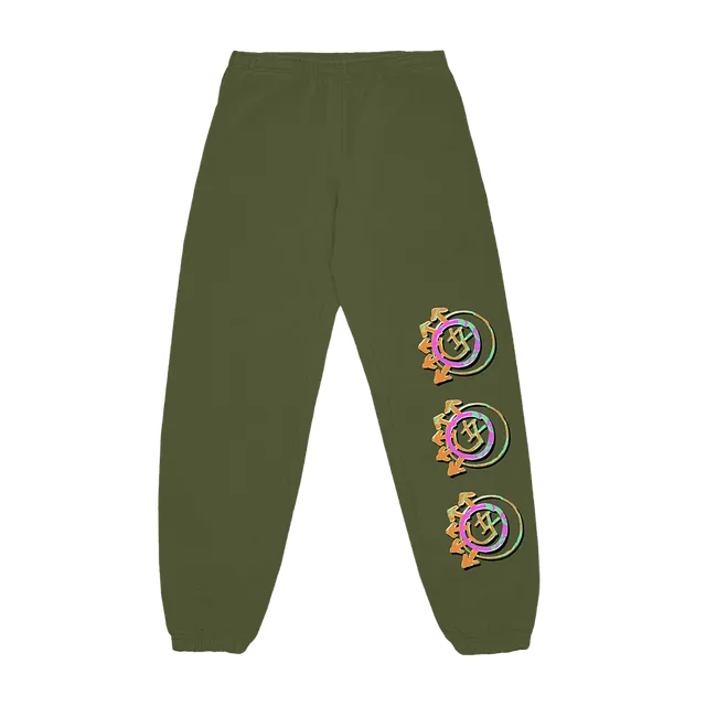 blink-182-logo-jogging-vert-imprim-jambe-coton image 1