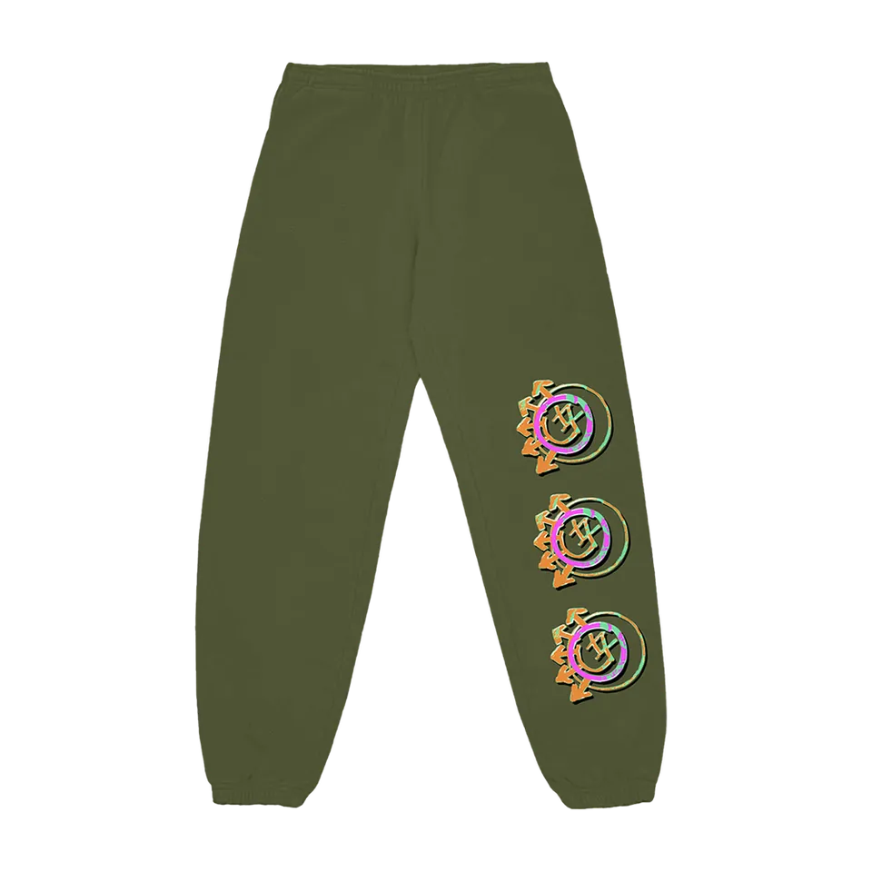 blink-182-logo-jogging-vert-imprim-jambe-coton image 1