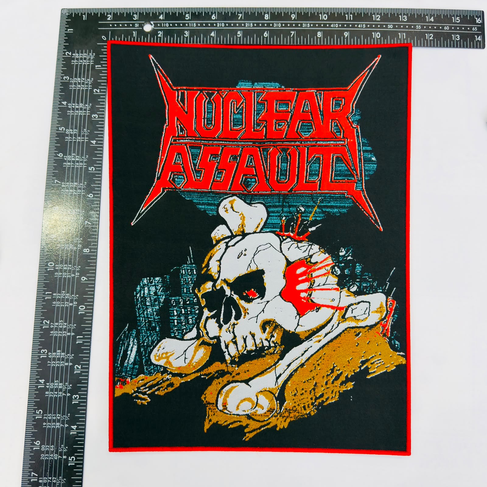 783punx-backpatch-nuclear-assault-handle-with-care-cusson-dos-marron image 7