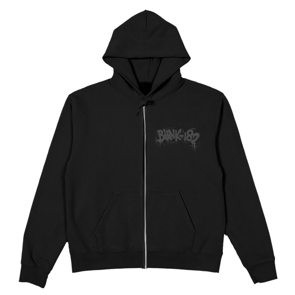 blink-182-spray-paint-smiley-sweat-zipp-noir image 1
