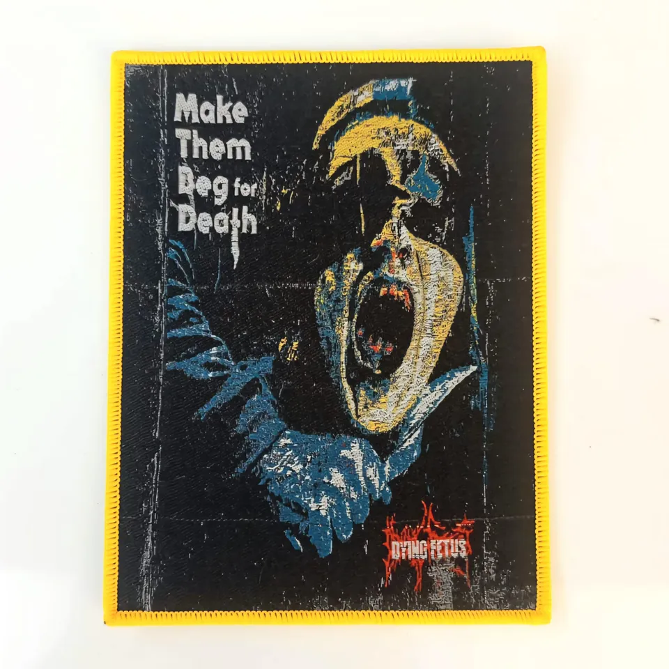 dying-fetus-make-them-beg-patch-tiss-bordure-jaune image 1