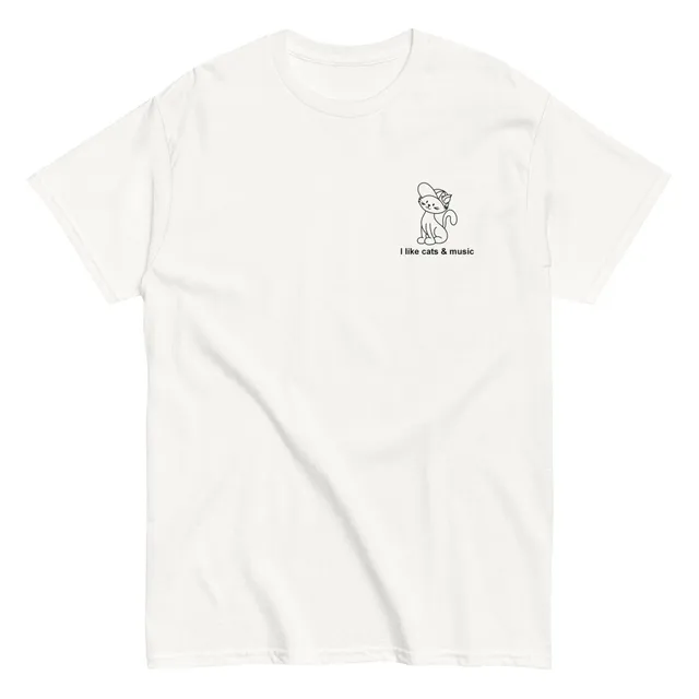 i-like-cats-music-t-shirt-noir-taille-m image 1