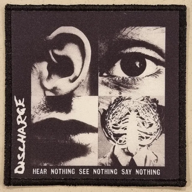 discharge-hear-nothing-patch-cusson-punk-coudre image 1