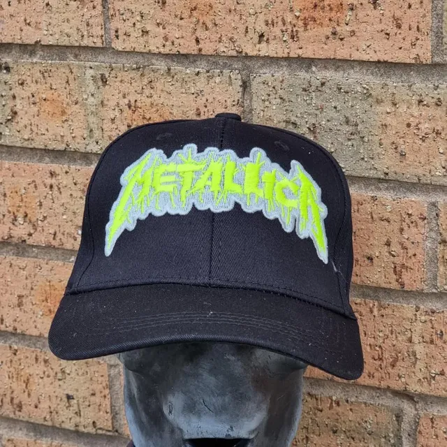 metallica-splatter-casquette-baseball-logo-phosphorescent-jaune image 1