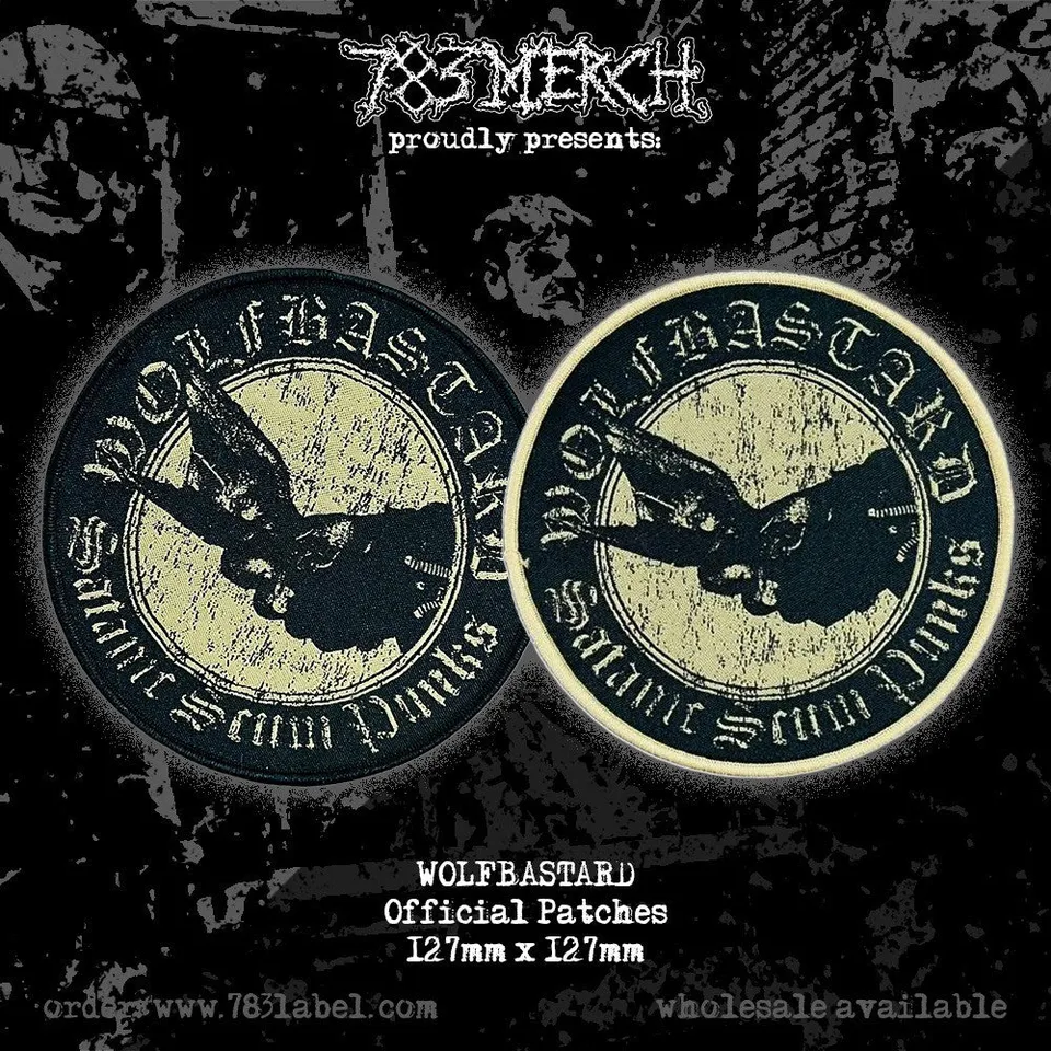 wolfbastard-satanic-scum-punks-patch-tiss-bordure-noire image 1
