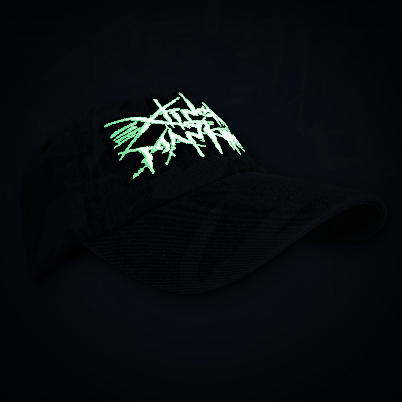 extinction-of-mankind-logo-dad-cap-camo-vert-phosphorescent image 2