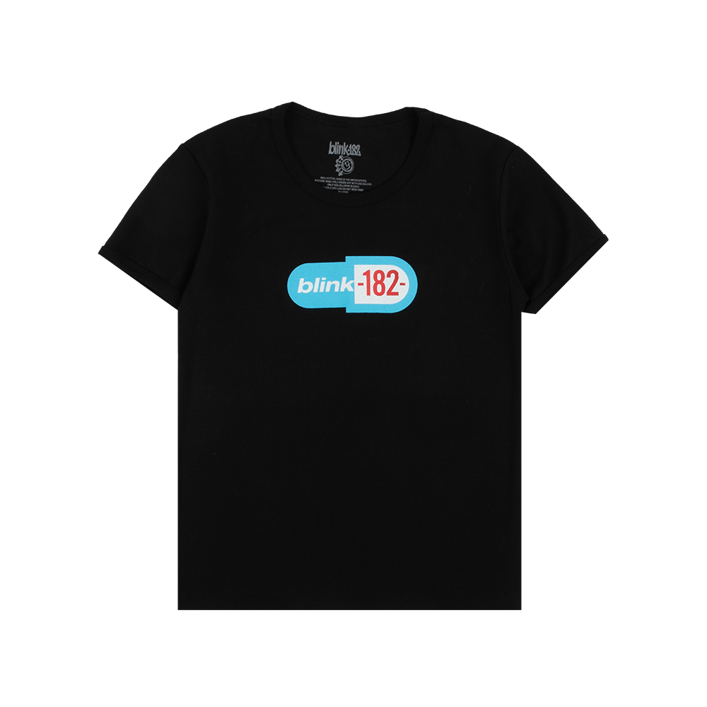 blink-182-enema-baby-tee-noir-court-logo image 1