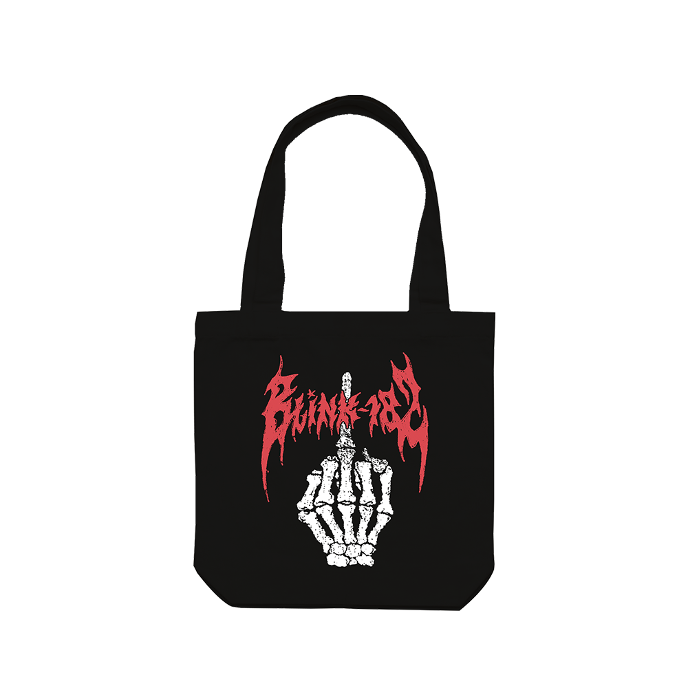 blink-182-middle-finger-tote-bag-noir image 1
