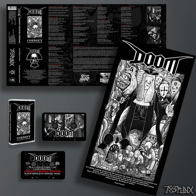 783punx-tapes-doom-corrupt-fucking-system-cassette-coquille-noire image 1