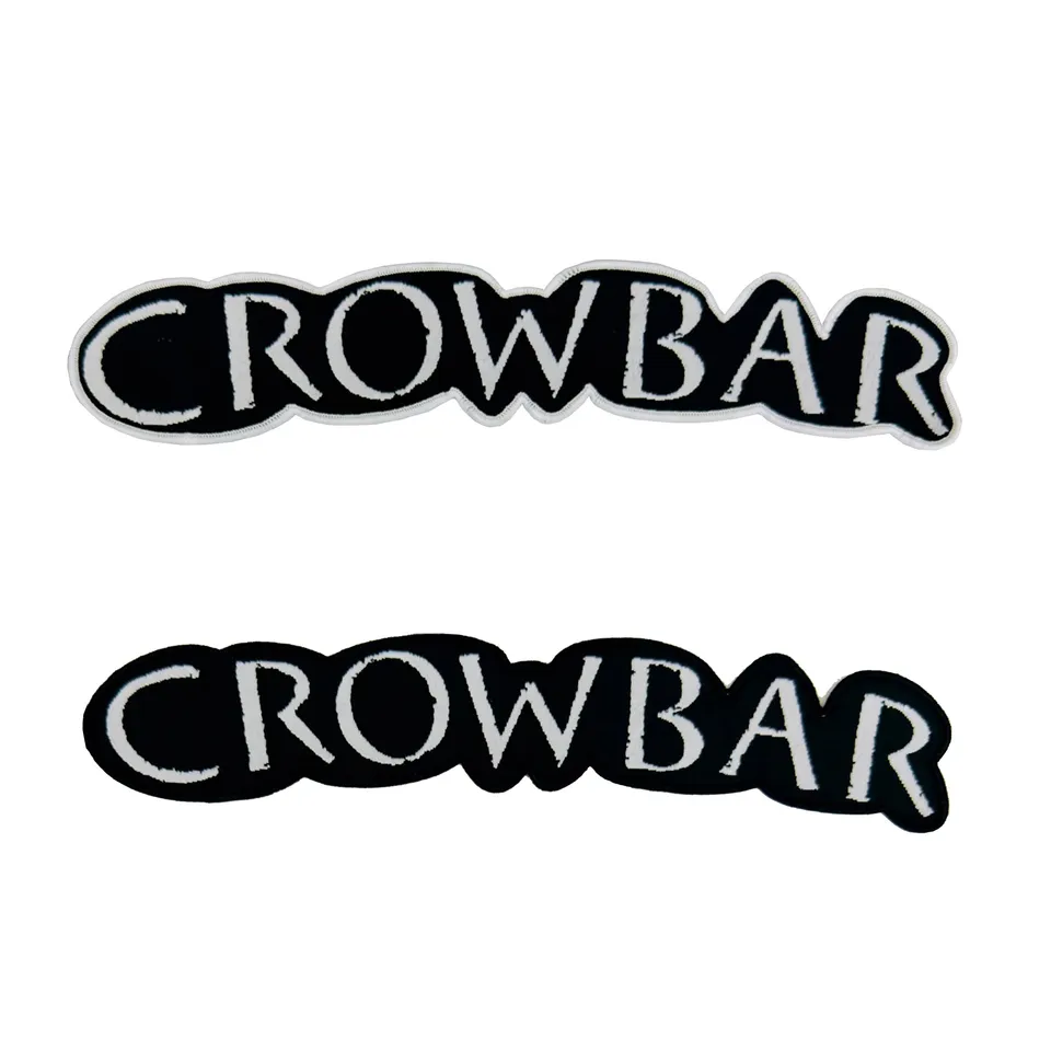crowbar-logo-patch-tiss-oversize-30-cm-bord-noir image 1