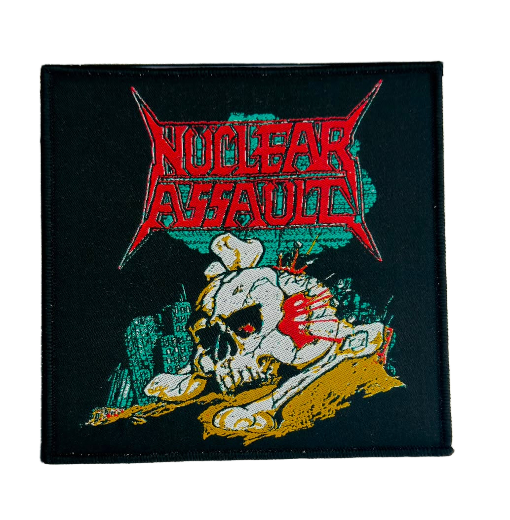 nuclear-assault-handle-with-care-1991-japan-tour-patch-tiss-bordure-noire image 2