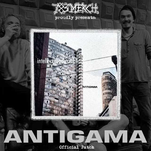 antigama-intellect-made-us-blind-patch-gris-coudre image 1