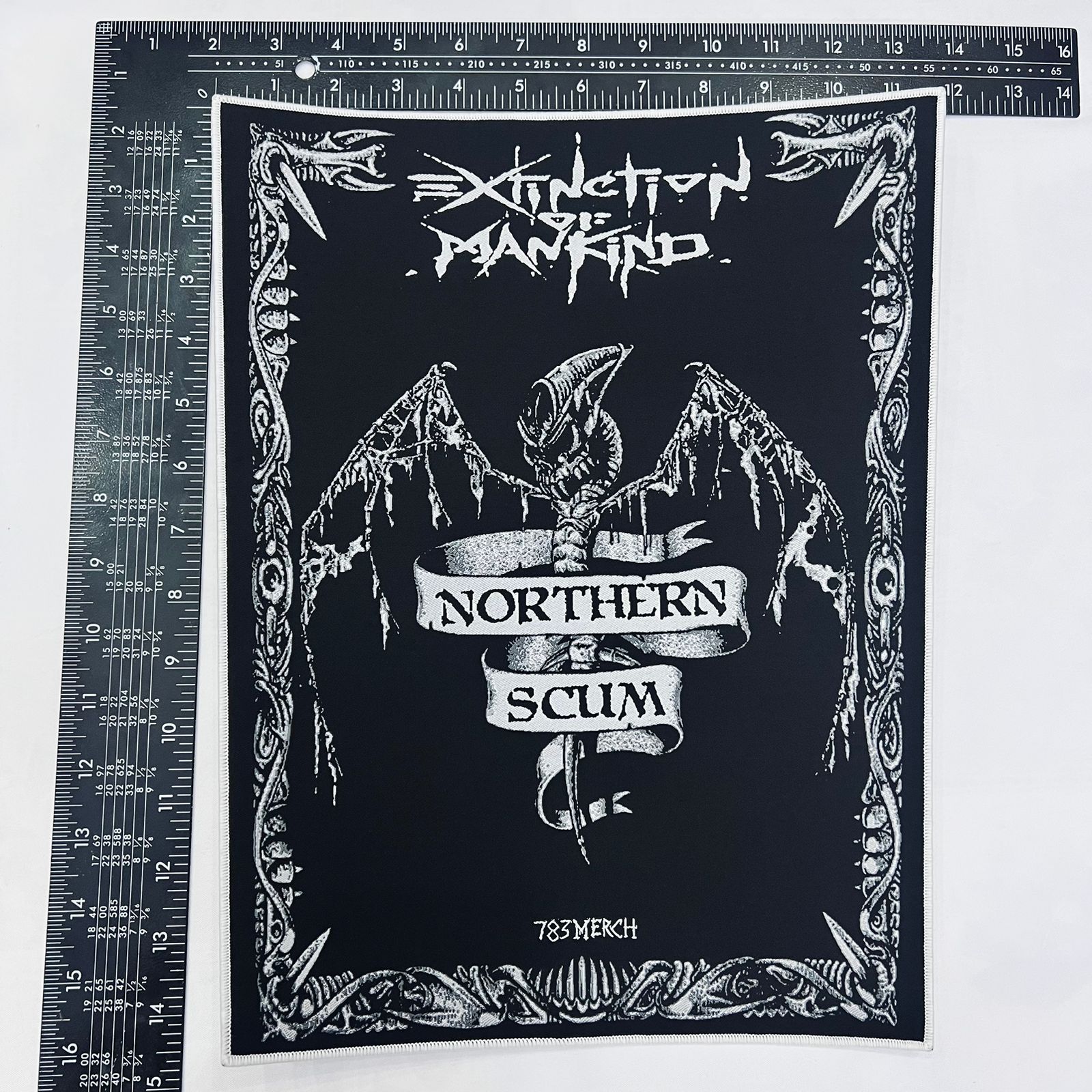 extinction-of-mankind-northern-scum-backpatch-noir image 3