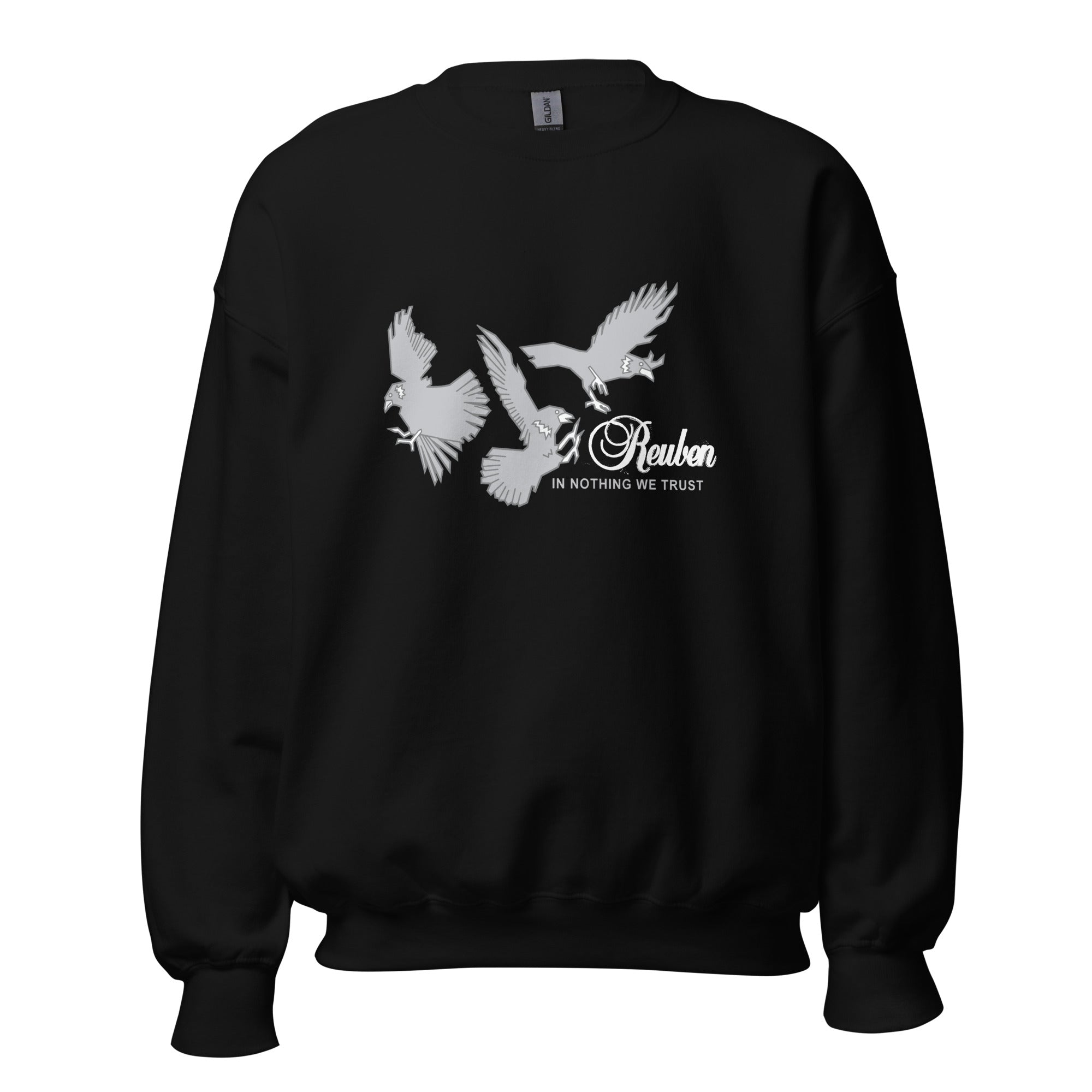 reuben-in-nothing-we-trust-sweatshirt-noir-coton image 1