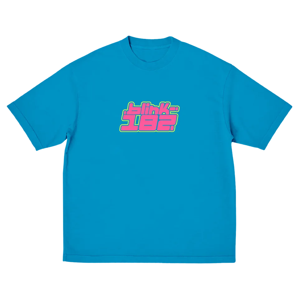 blink-182-blue-logo-t-shirt-bleu image 1