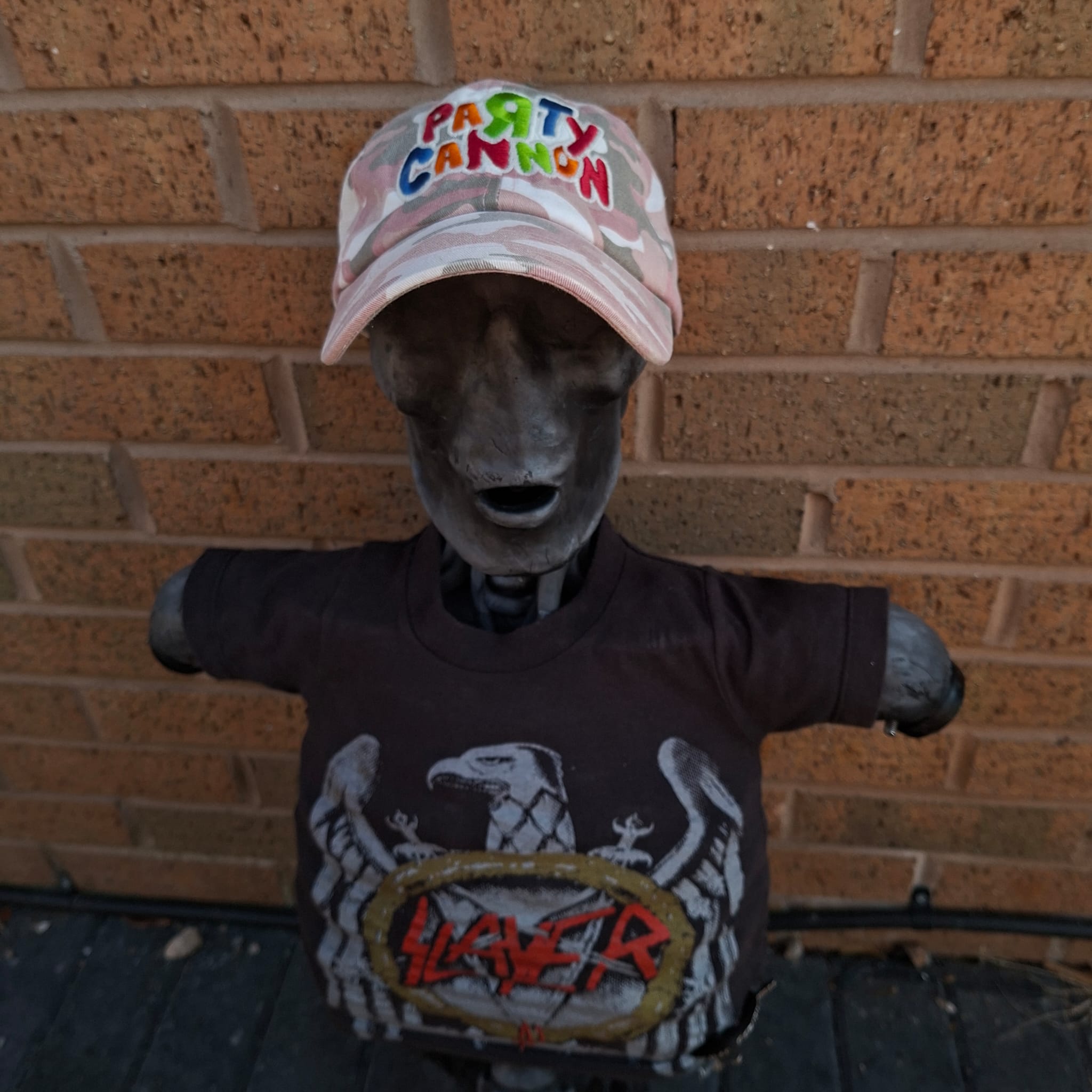party-cannon-logo-glow-casquette-dad-cap-camo-rose image 3