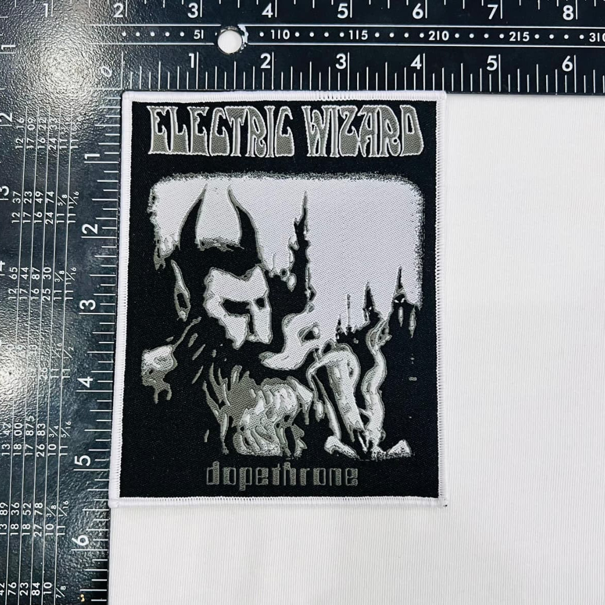 electric-wizard-dopethrone-cusson-patch-tiss-bord-gris image 5