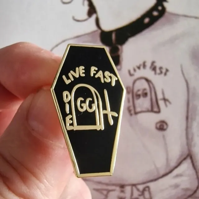 783punx-gg-allin-live-fast-die-pin-s-mail-30mm image 1